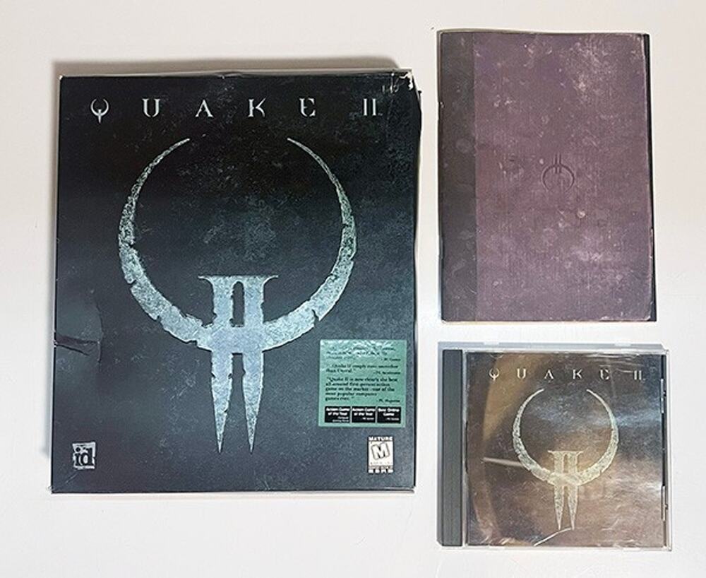 Quake II (PC, 1997) Big Box Complete Game Disc Manual id Software FPS Retro PC